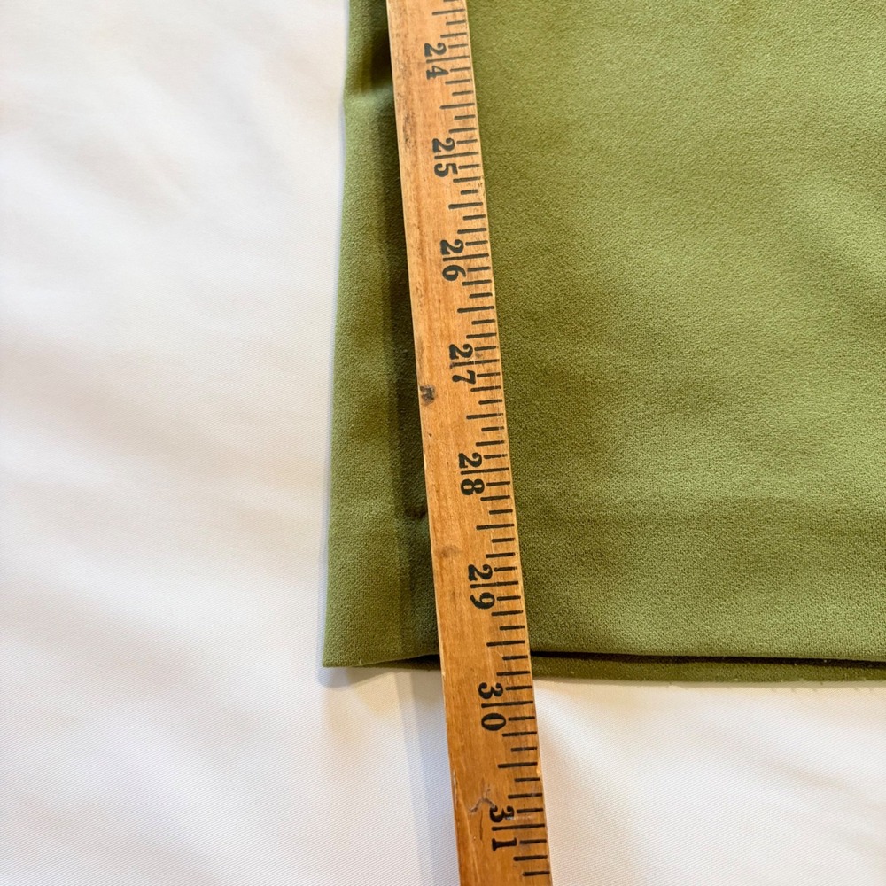 Anne Klein AK Olive Green Ankle Trousers Womens Medium Pull On Career Pants - Picture 6 of 8